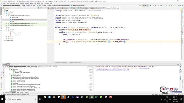 Android Studio Tutorial - Firebase Database Realtime (New version remake) смотреть онлайн