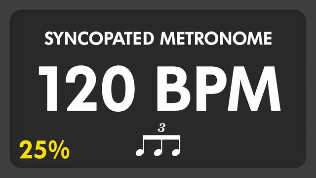 120 BPM - Syncopated Metronome - 8th Triplets (25%) смотреть онлайн
