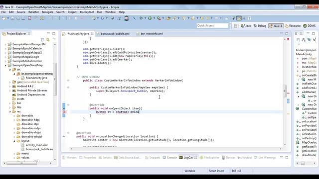MarkerInfoWindow no OpenStreetMap Android смотреть онлайн