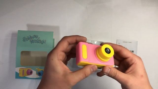 Відео огляд_ Дитячий цифровий фотоапарат Smart Kids Camera V7 baby T1. Колір рожевий смотреть онлайн