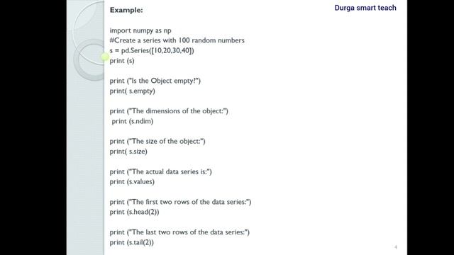 Series Basic Functionalities (Attributes) in pandas with Example смотреть онлайн