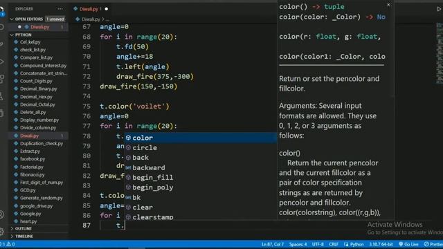 Happy Diwali | Full python code ||Python Turtle смотреть онлайн