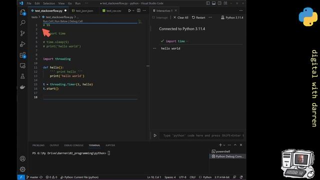 JavaScript setTimeout equivalent in python (asynchronous). смотреть онлайн