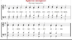 🎼 Христос воскресе! Поскору (бас). Тропарь Пасхи поскору (обиход)