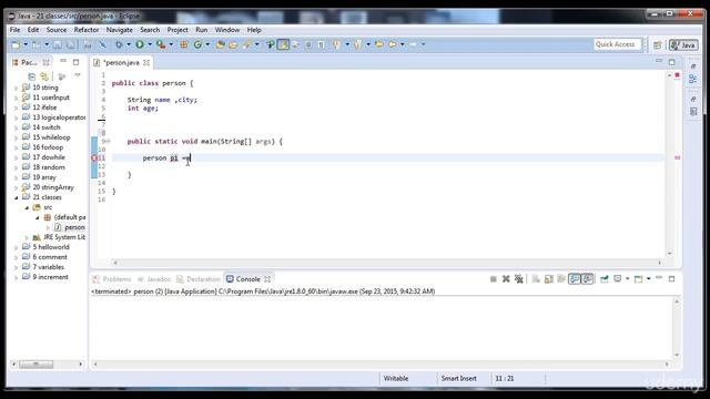 Java SE Basic - What is Object and data member in class смотреть онлайн