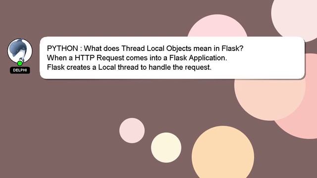 PYTHON : What does Thread Local Objects mean in Flask? смотреть онлайн