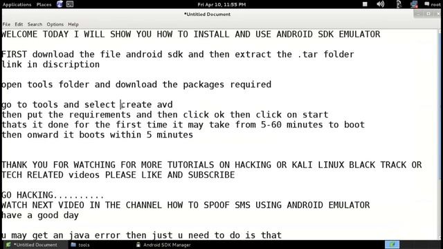 HOW TO INSTALL AND USE ANDROID EMULATOR IN KALI LINUX смотреть онлайн