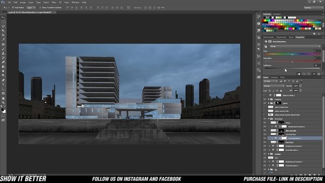 Office Building Visualisation Timelapse in Photoshop смотреть онлайн