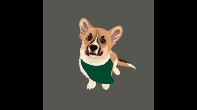 SPEEDPAINT рисую щенка Вельш Корги Пемброк в Procreate смотреть онлайн