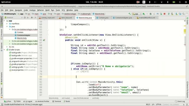 CRUD Android Studio e MySQL com PHP (Parte 12) смотреть онлайн