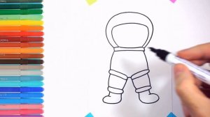 Как нарисовать космонавта! Простой рисунок. how to draw an astronaut! Simple drawing.