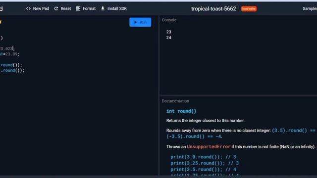 round method in Dart - 56 смотреть онлайн