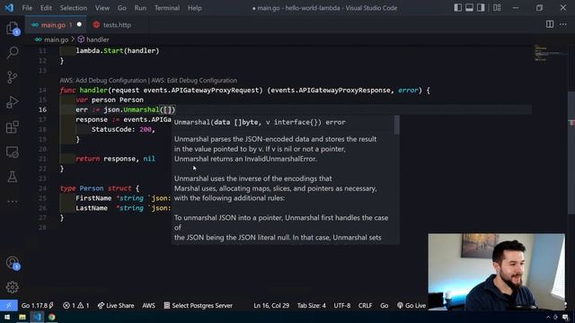 Use API Gateway with Go Lambda Functions #aws #golang смотреть онлайн