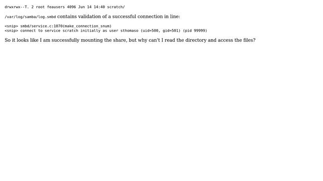 reading cifs share fails with permission denied - cifs samba directory permission denied смотреть онлайн