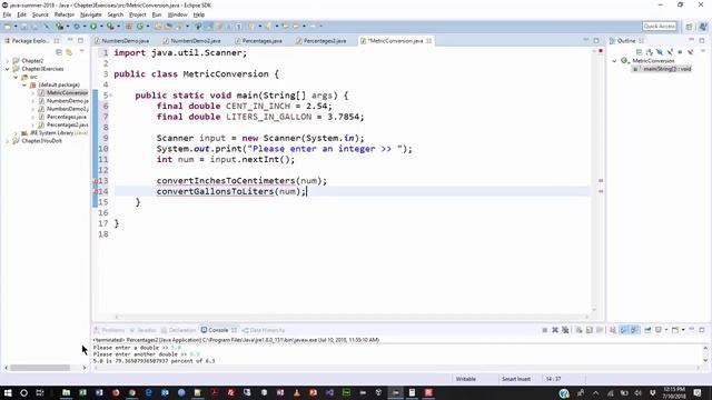 Java Programming 1 - Chapter 3 Exercise 7 - Summer 2018 смотреть онлайн