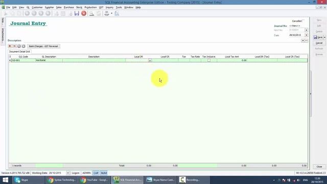 SQL ACCOUNTING SYSTEM GST 040 GL JOURNAL ENTRY смотреть онлайн