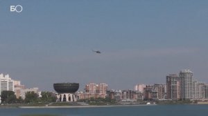 Боевые вертолеты появились в небе над Казанью
