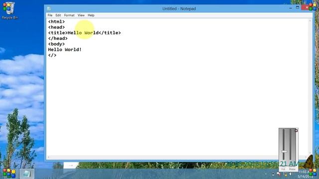 Simple Hello World Program in HTML смотреть онлайн