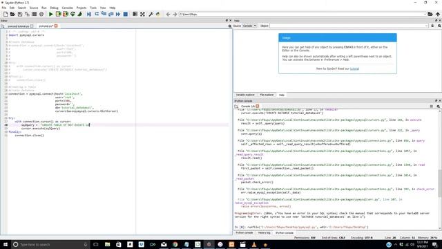 MySQL and Python: Creating a Table смотреть онлайн