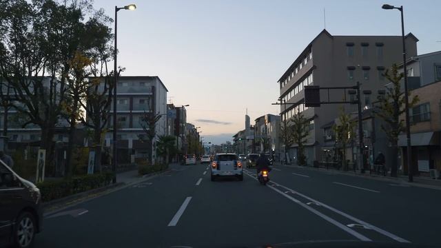 4K Kyoto Sunset Drive | Shijo-Omiya - Yasaka Shrine - Heian Jingu - Kyoto Station 夕方の京都ドライブ