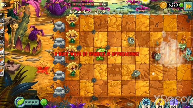 Прохождение 30 –ого дня юрский период|(PvZ2) смотреть онлайн