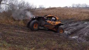 Bear offroad ∞ по бездорожью и полям на багги ∞ дрифт на brp maverick x3 ∞ холмы ∞ застряли по кузо