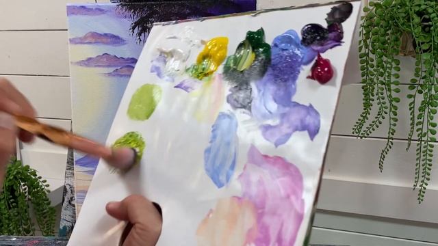 How To Paint “OCEANSIDE COTTAGE” Acrylic Painting TUTORIAL ? смотреть онлайн