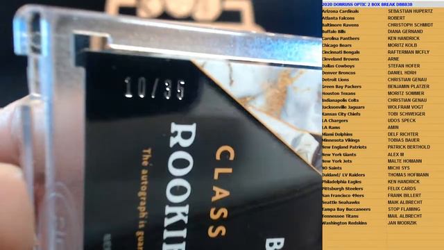 NFL DBB#838 - 2020 Dornuss Optic 2 Box Break смотреть онлайн