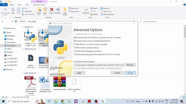 how to download python and install | python ko install kaise kare | by simran смотреть онлайн