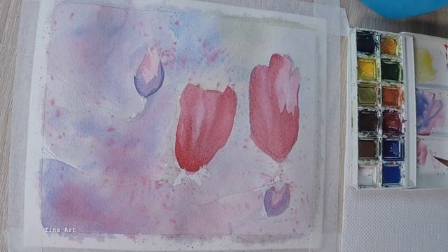 WATERCOLOR MAGNOLIA / How to Paint Magnolia Flower / Step-by-Step Painting Tutorial смотреть онлайн