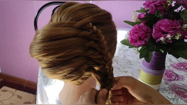 Как быстро и красиво собрать волосы/easy beautiful hairstyle for every day смотреть онлайн