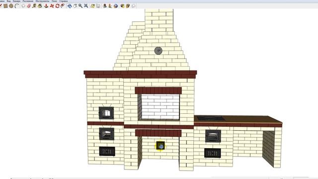 Порядовка печного комплекса.Духовка,мангал,плита под казан,столешница. смотреть онлайн