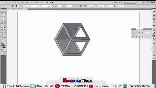 How To Create Almost Impossible Cube | Adobe Illustrator CS5 [Optical Illusion] | NONsense STUDIO смотреть онлайн