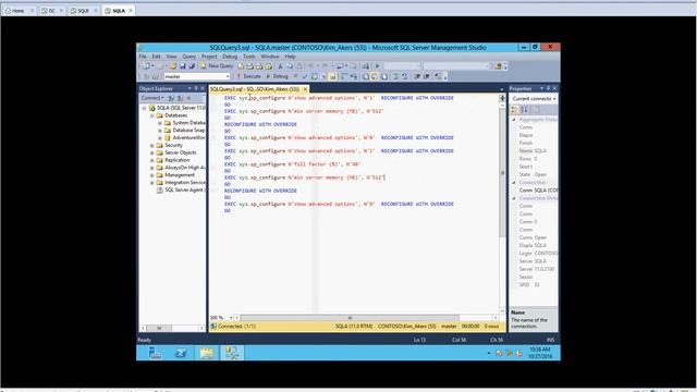 SQL 2012 Configure Min Memory and FiIll Factor смотреть онлайн