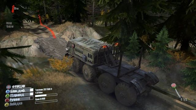 Spintires MudRunner Прохождение ▶Карта-Болото➤ Длинные бревна(лесопилка)МАЗ-535 ? #4 смотреть онлайн