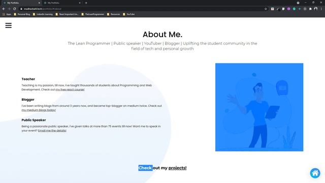 React Mega Tutorial - Project 4, Part 15 | Completing the styles for the About Me page смотреть онлайн
