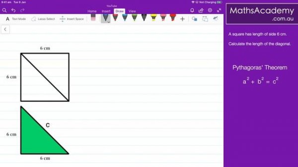 How to find a diagonal using Pythagoras Theorem