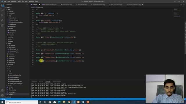 Laravel 8 Update Data | Route Keyword | Query String Time Create Route Problem 404 not found Error смотреть онлайн