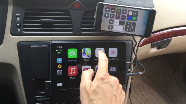 Планшет с CarPlay поверх родной HU 603 смотреть онлайн