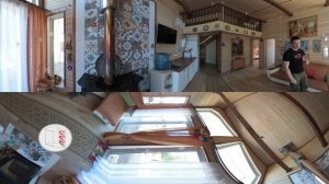 Интерьер загородного дома со вторым светом и лофтом | Каркасный дом со вторым светом