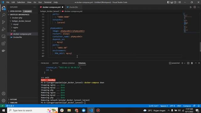 Laravel 9 - Docker Part#2 Melihat Database Docker dengan PHPMyAdmin смотреть онлайн