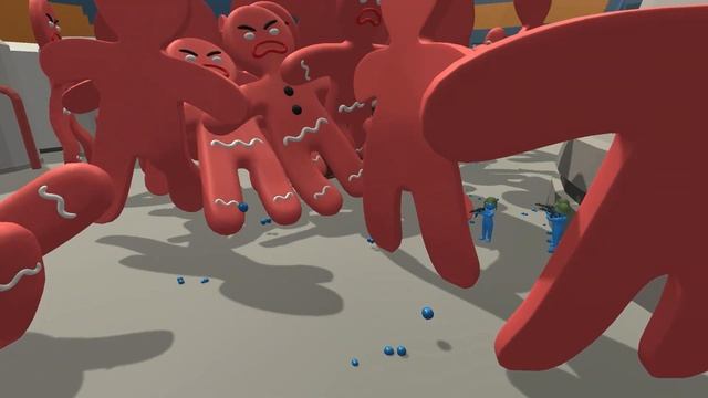 Can 50 Riffles Defend Factory From Zombie, Orc, Troll, Giant Gingerman Team - Gummy Dummy Battles смотреть онлайн