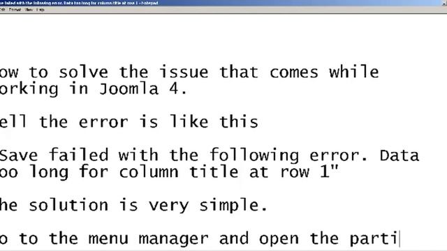 Save failed with the following error: Data too long for column title at row 1 - Joomla 4 смотреть онлайн