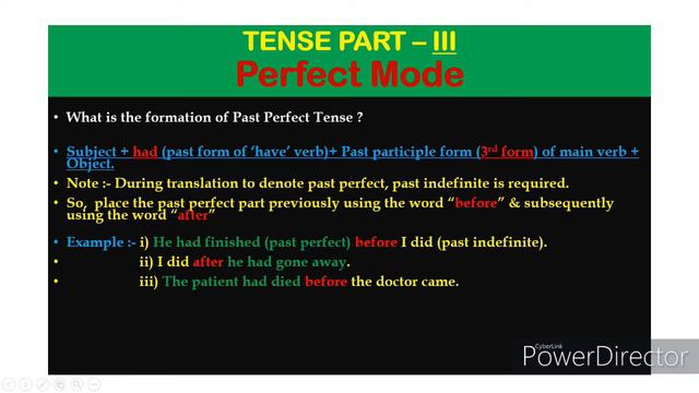 Perfect Mode of all three tenses- Present, Past, Future смотреть онлайн