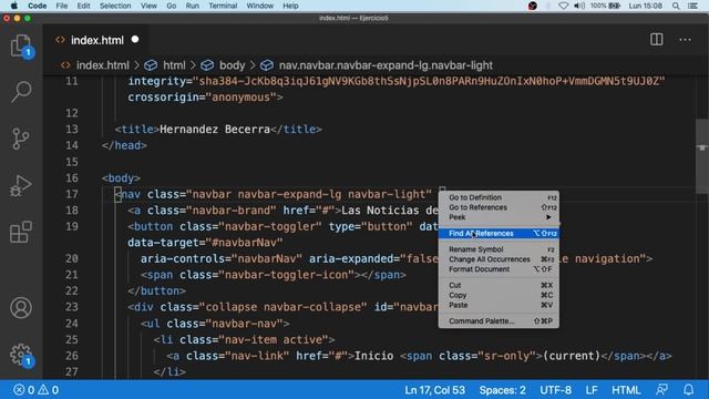 Curso de Páginas Web con Bootstrap | Paso 2 - Cambiar el Color a la Barra de Navegación смотреть онлайн