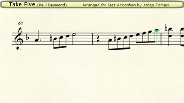Take Five - Jazz Accordion Sheet Music