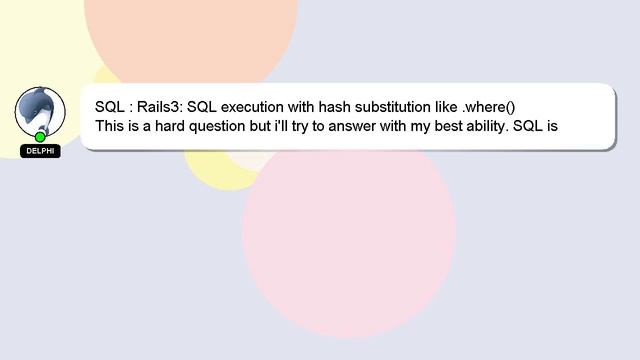 SQL : Rails3: SQL execution with hash substitution like .where() смотреть онлайн