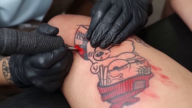 Homer Simpsons Tattoo Timelapse | Tattoo Machine Mast Flip смотреть онлайн