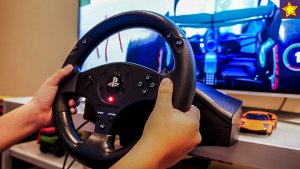 Машинки Ралли Играем с гоночным рулем Thrustmaster T80 для PS4 PS3
