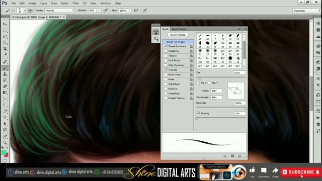 Digital painting hair tutorial photoshop tamil | Digital Painting | Photoshop hair brush смотреть онлайн